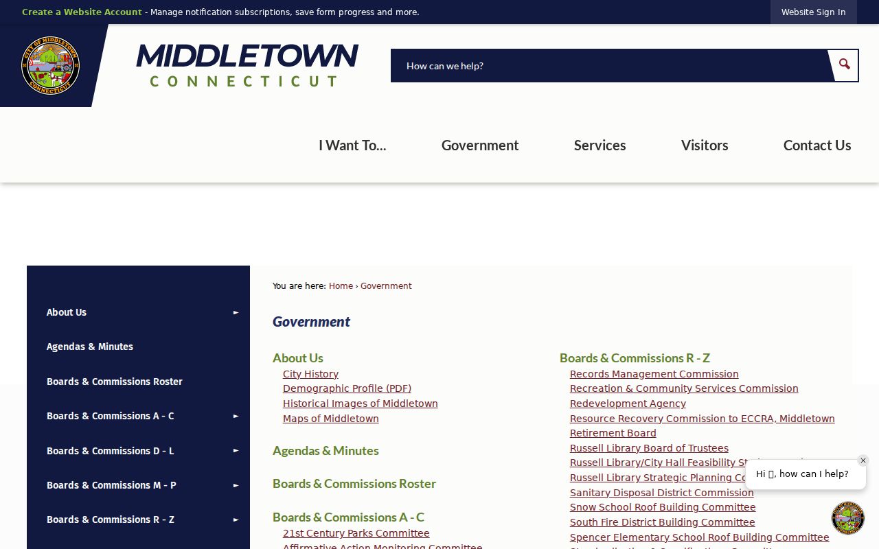 Middletown residents directory city government hub and public records offices